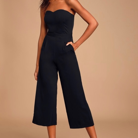 DePhilo Pants - NWT. Strapless cropped wide leg jumpsuit.